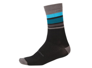 Ponožky Endura BaaBaa Merino Stripe, černo-modré