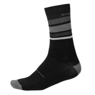 Ponožky Endura BaaBaa Merino Stripe, šedé