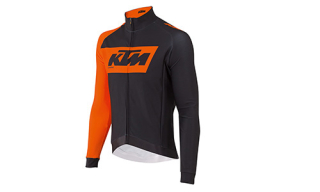 Dres KTM Factory Team s dlouhým rukávem - letní, černo-oranžový